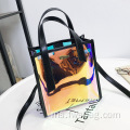 Beg bahu selamat-melalui beg membeli-belah PVC Tote